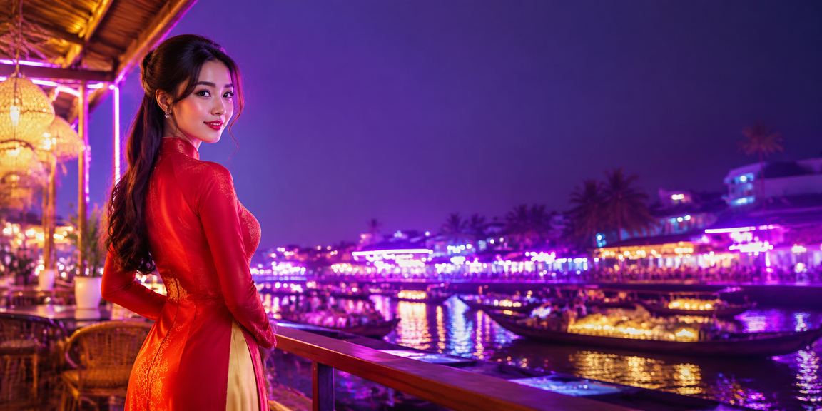 Người dùng tại Cần Thơ cá cược thể thao trên điện thoại với trang phục áo dài
